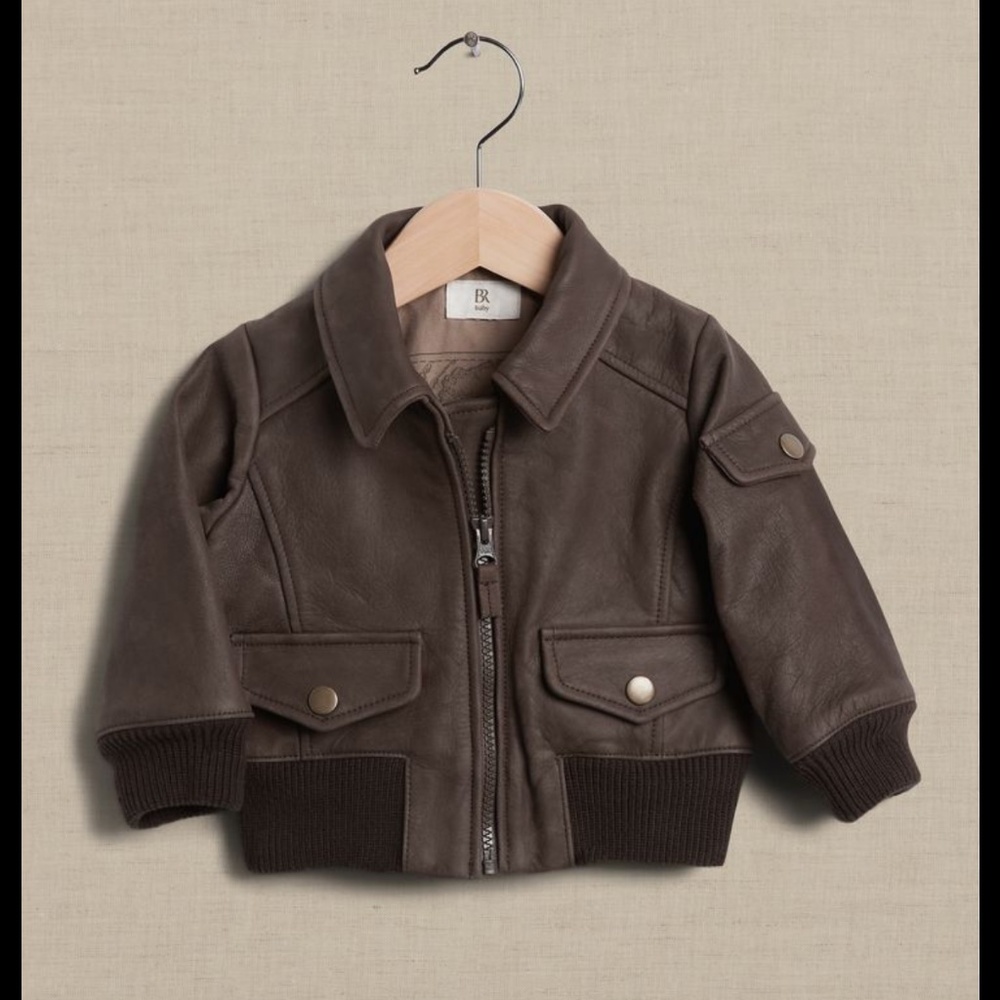 Bundle Banana Republic Heritage Leather Flight Jacket and Vest